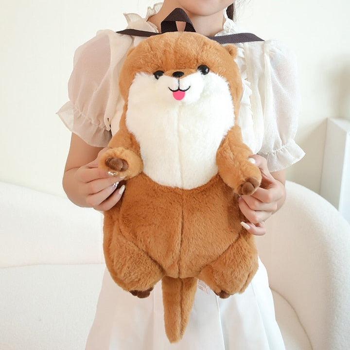 BowLift | Kawaii Brown Otter Backpack Plushie