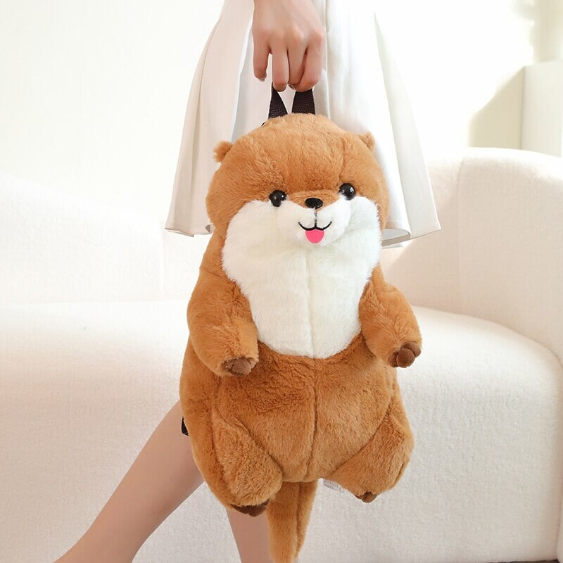 BowLift | Kawaii Brown Otter Backpack Plushie