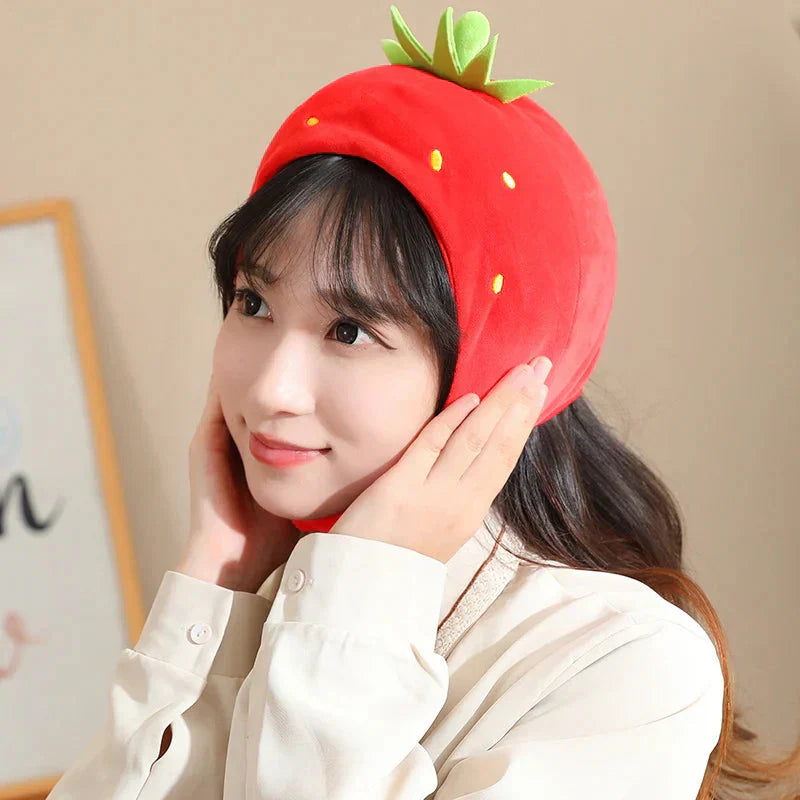 BowLift | Kawaii Capybara with Strawberry Hat Plushie