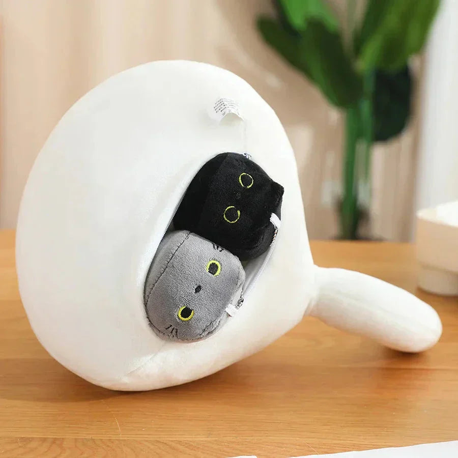 BowLift | Kawaii Chunky Cat Plushies with Kittens