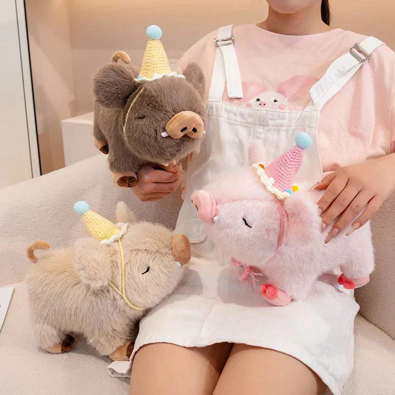 BowLift | Kawaii Fluffy Wild Boar Plushie