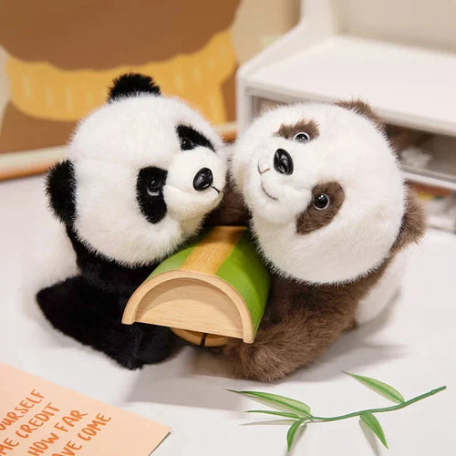 BowLift | Kawaii Fuzzy Black Brown Panda Plushies