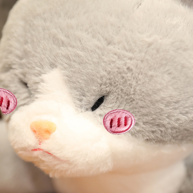 BowLift | Kawaii Grey Half Cat Half Shark Combo Plushie