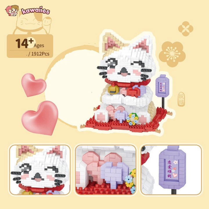 BowLift | Kawaii Lucky Fortune Cat Nano Building Sets