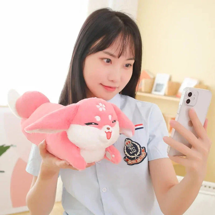BowLift | Kawaii Pink Fox Sakura Plushie