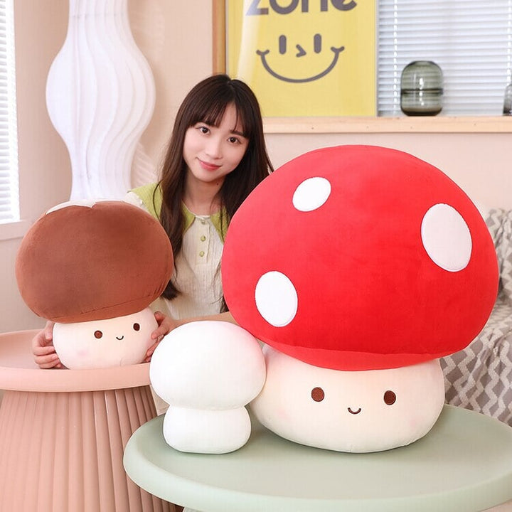 BowLift | Kawaii Red Brown White Mushroom Plushie Family