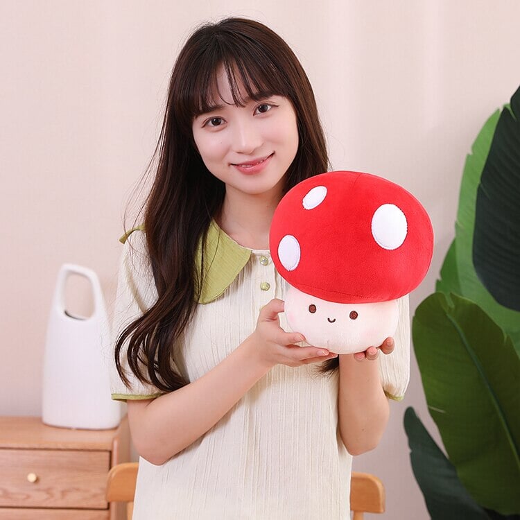BowLift | Kawaii Red Brown White Mushroom Plushie Family