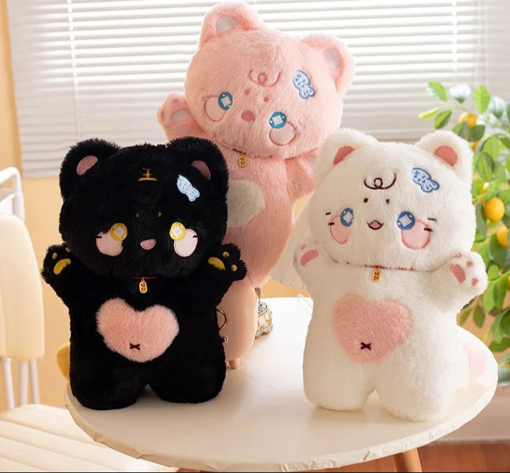 BowLift | Kawaii Starry Fluffy Cat Heart Plushies