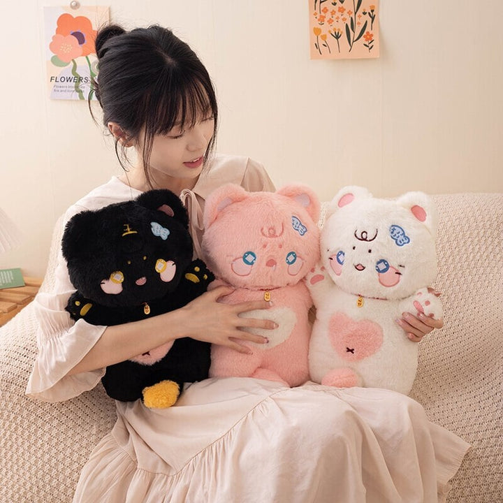 BowLift | Kawaii Starry Fluffy Cat Heart Plushies