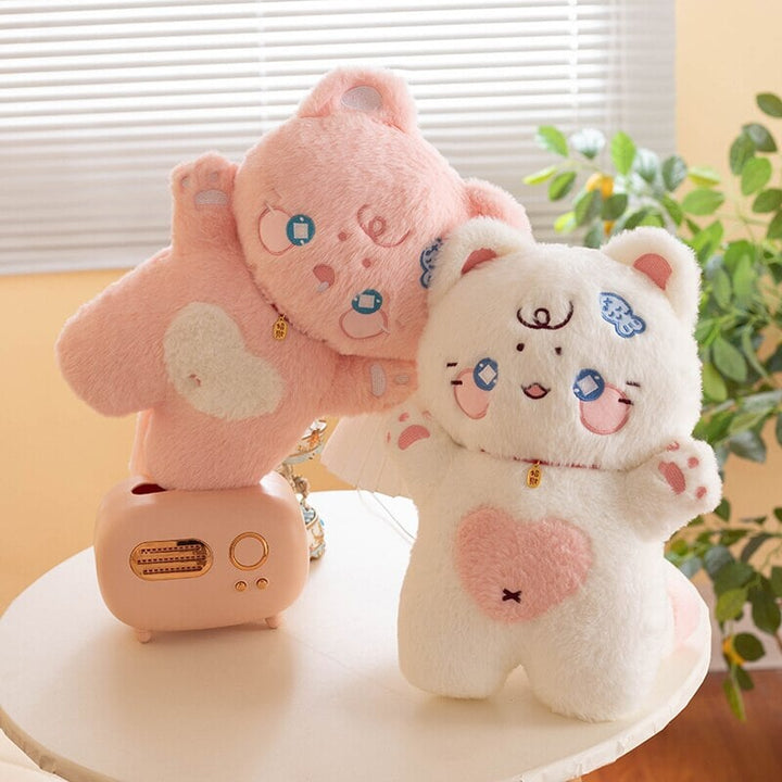 BowLift | Kawaii Starry Fluffy Cat Heart Plushies