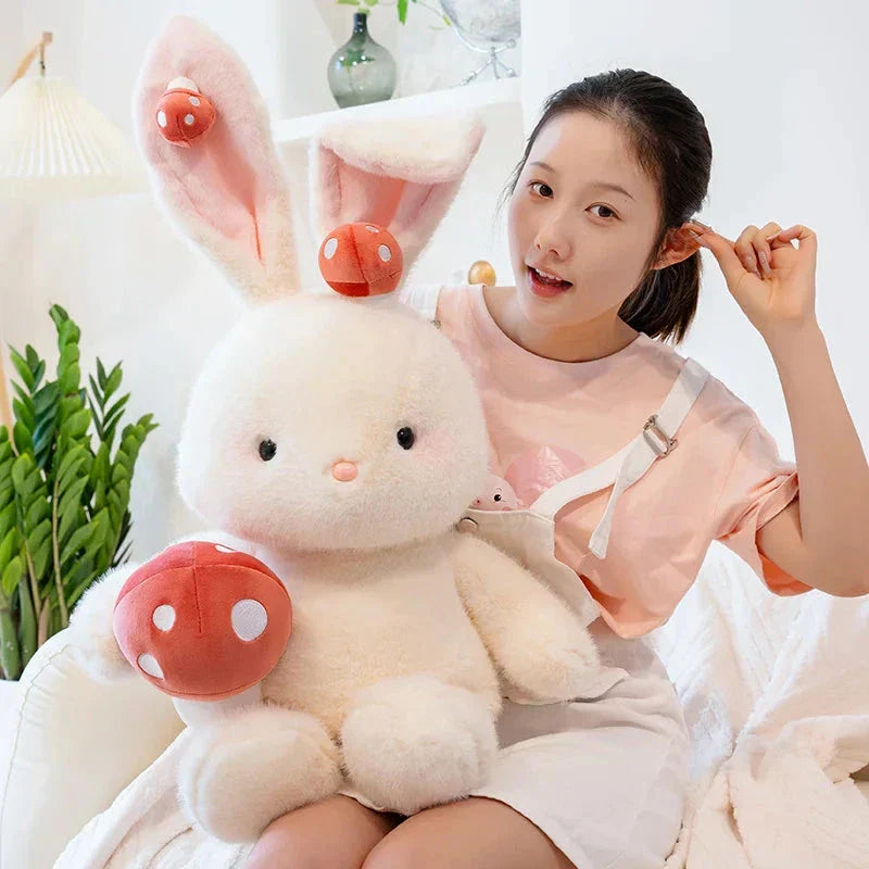 BowLift | Kawaii White Bunny Mushroom Plushie