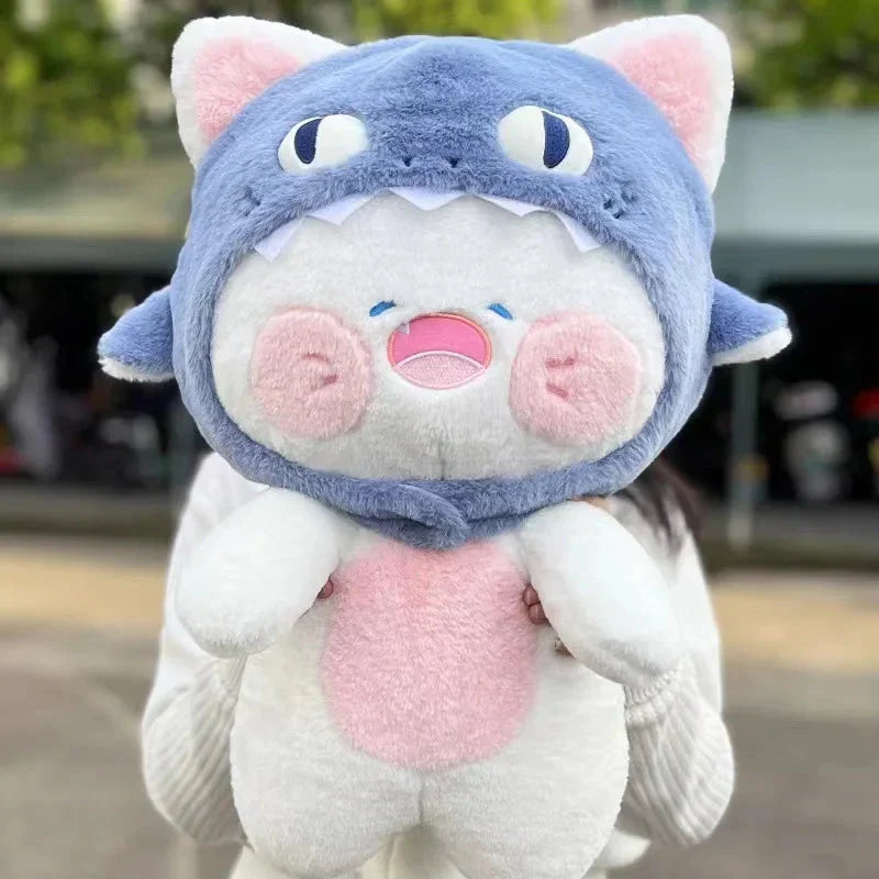 BowLift | Kawaii White Cat Shark Hat Plushie
