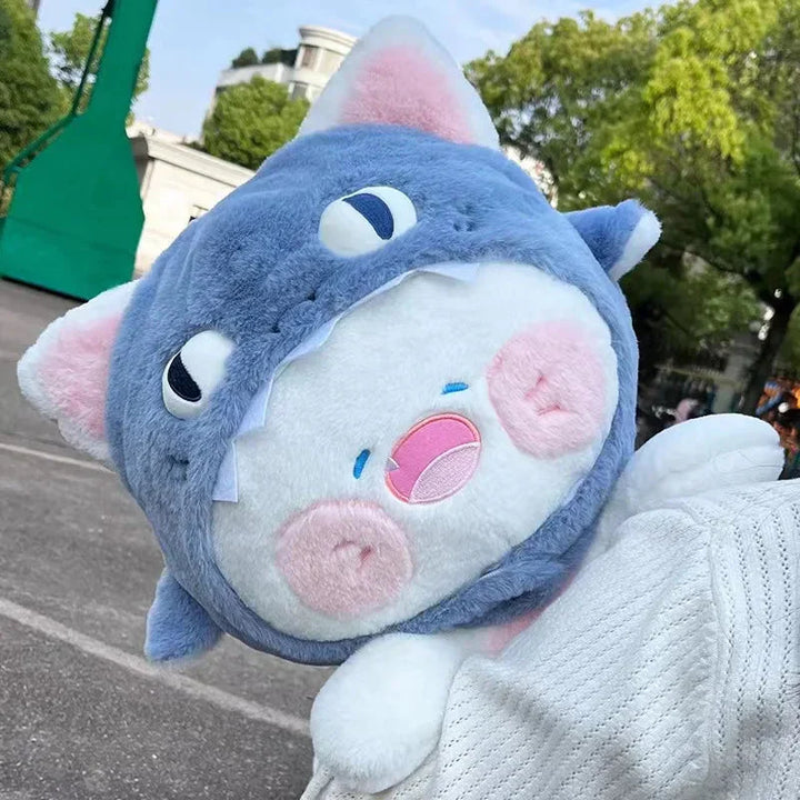 BowLift | Kawaii White Cat Shark Hat Plushie
