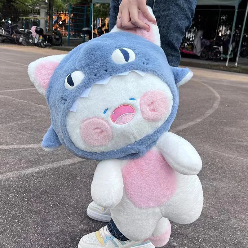 BowLift | Kawaii White Cat Shark Hat Plushie