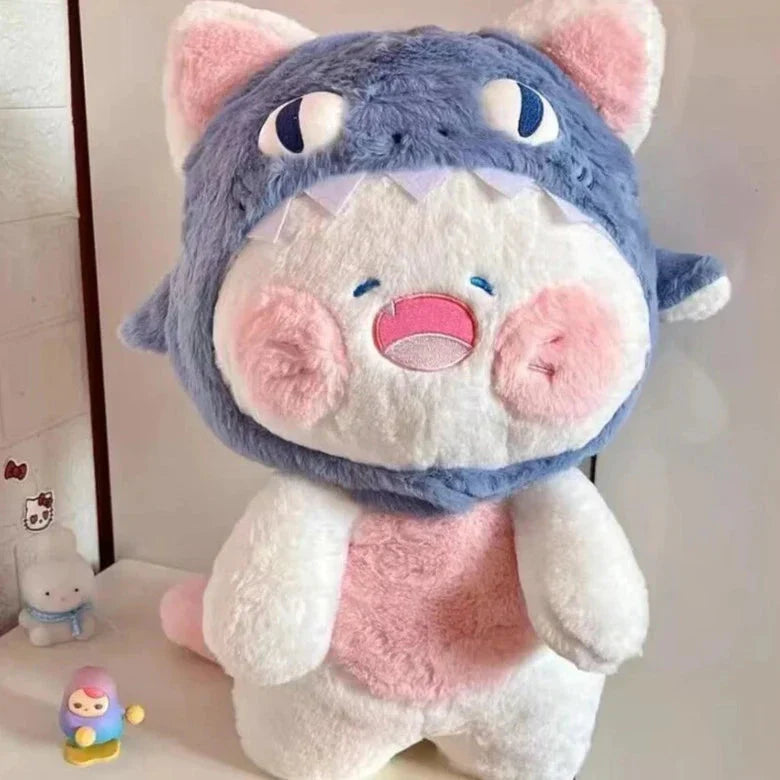 BowLift | Kawaii White Cat Shark Hat Plushie
