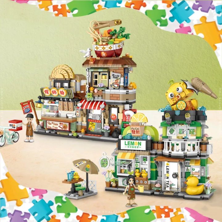 BowLift | Lemon Tea & Noodle Shop Micro Building Sets