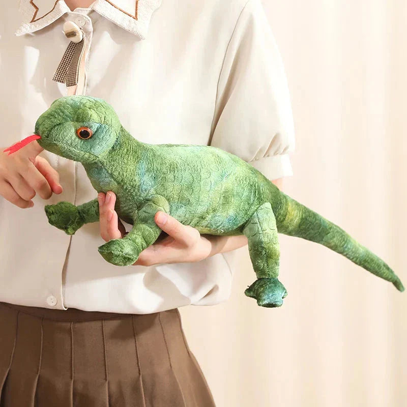 BowLift | Lifelike Orange Green Brown Lizard Plushie