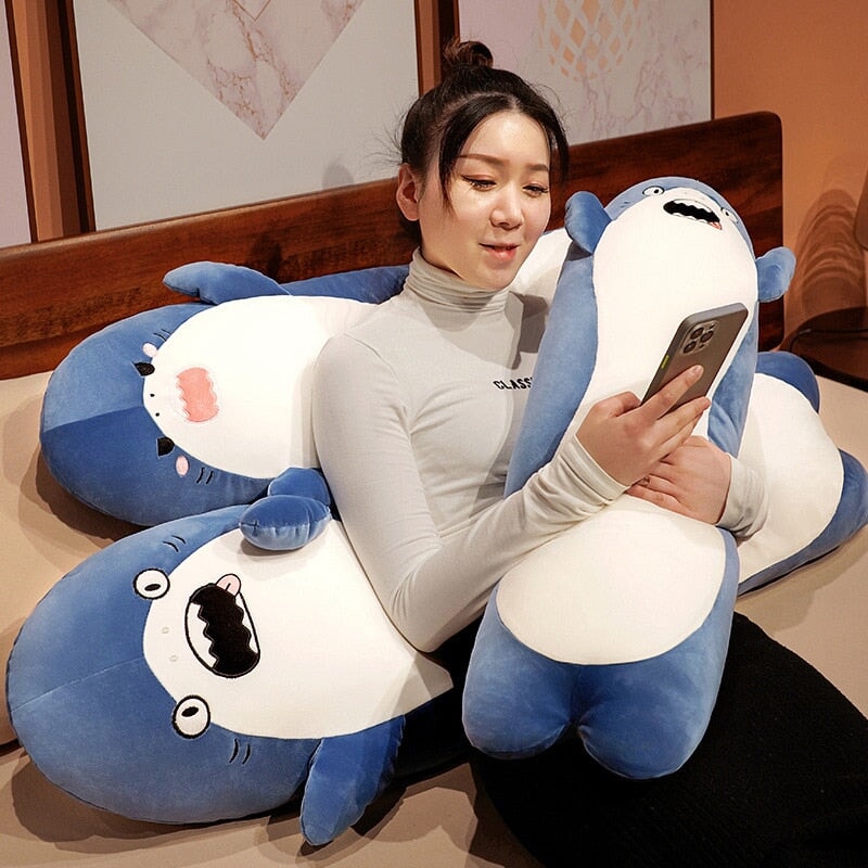BowLift | Long Cuddly Angry Shocked Shark Plushie