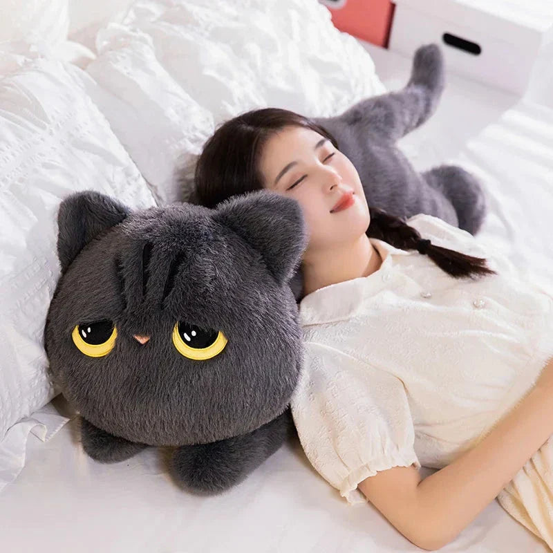 BowLift | Long Giant Black Gray Fluffy Cat Plushies