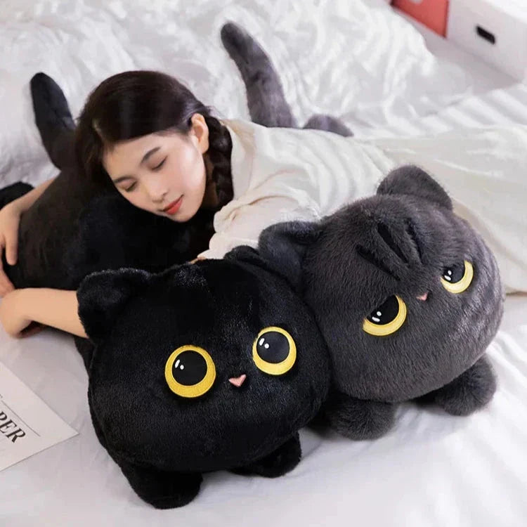 BowLift | Long Giant Black Gray Fluffy Cat Plushies
