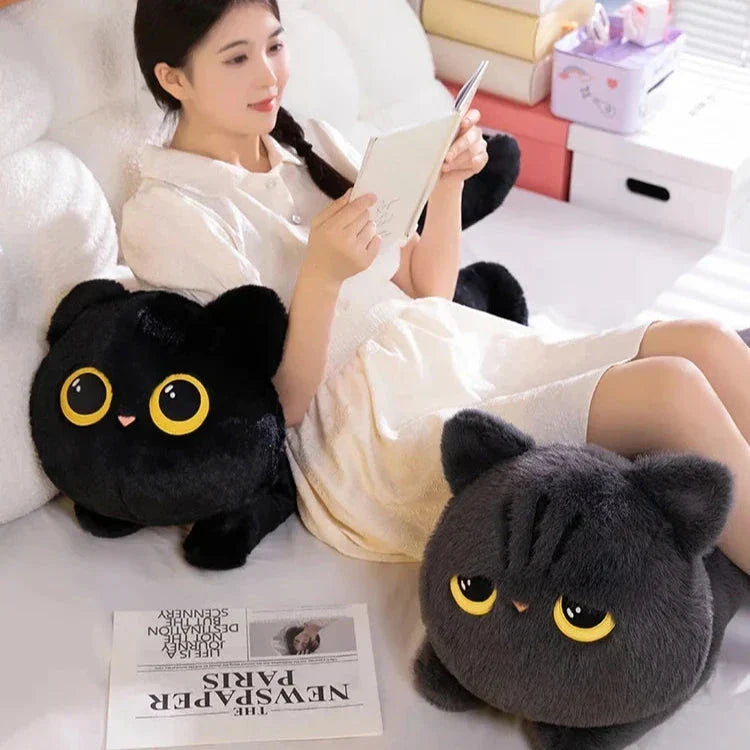 BowLift | Long Giant Black Gray Fluffy Cat Plushies
