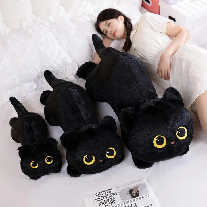 BowLift | Long Giant Black Gray Fluffy Cat Plushies