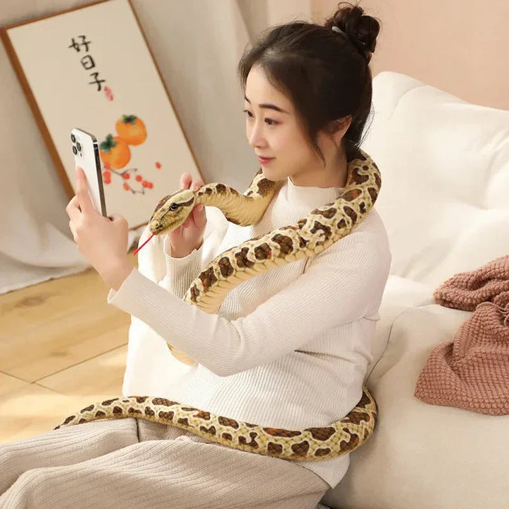 BowLift | Long Realistic Brown Green Orange Snake Plushies