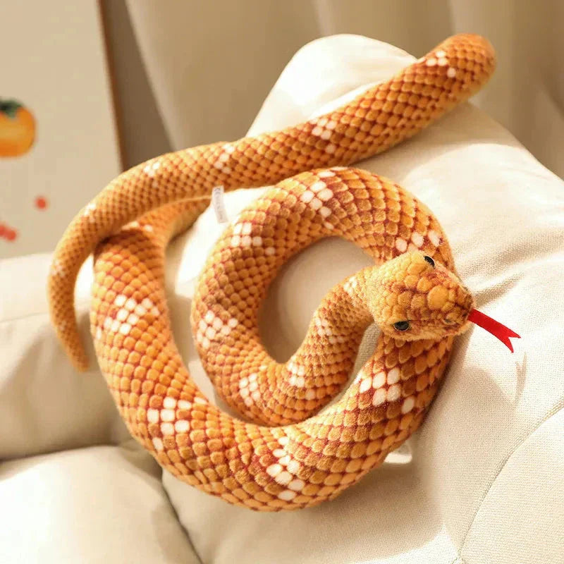 BowLift | Long Realistic Brown Green Orange Snake Plushies