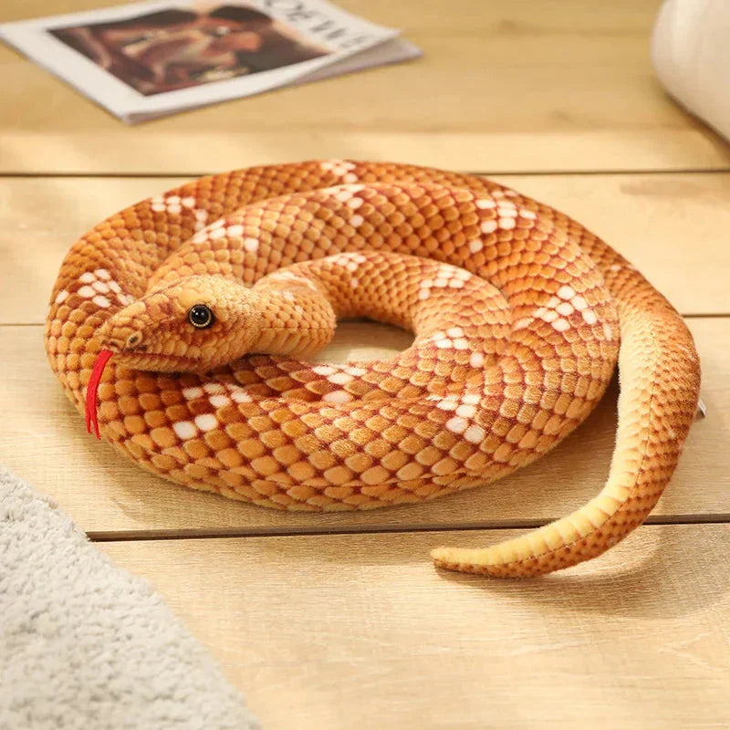 BowLift | Long Realistic Brown Green Orange Snake Plushies