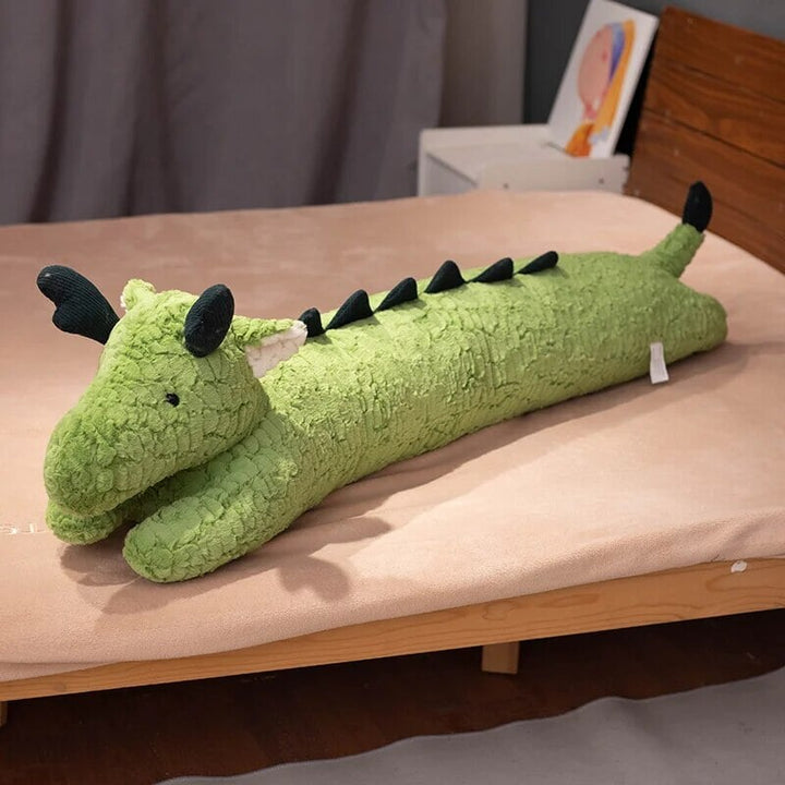 BowLift | Long Snuggly Green White Dragon Plushies