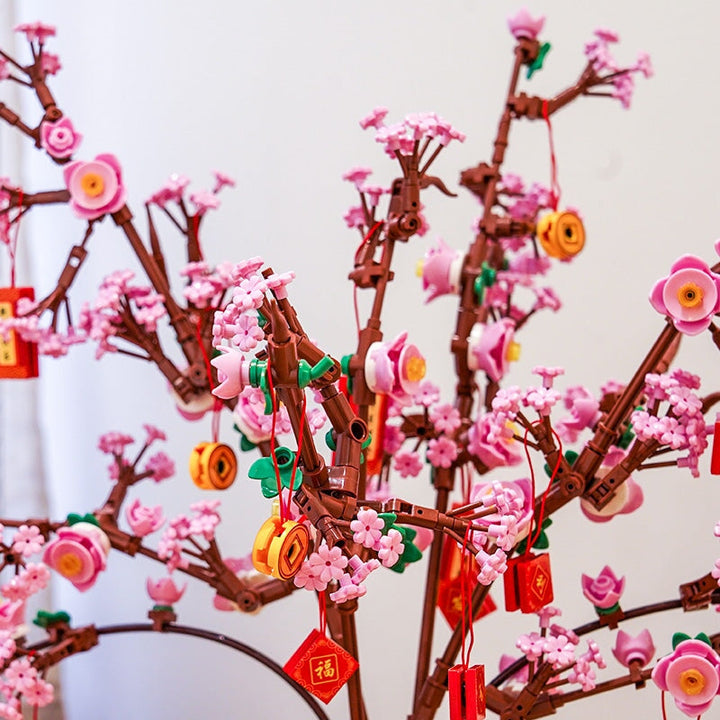 BowLift | Lucky Peach Blossom Vase Micro Building Blocks