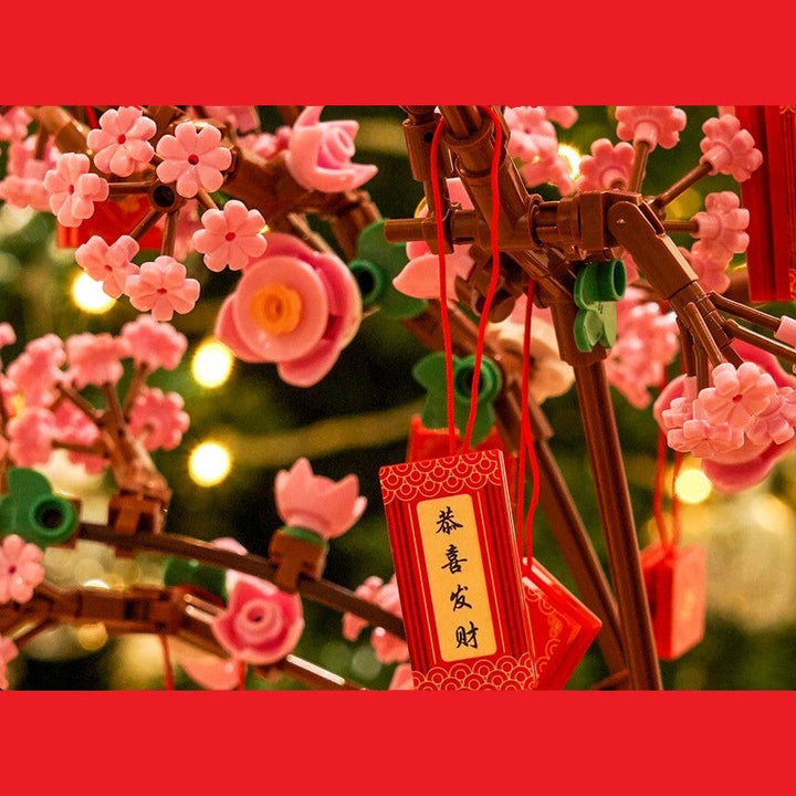BowLift | Lucky Peach Blossom Vase Micro Building Blocks