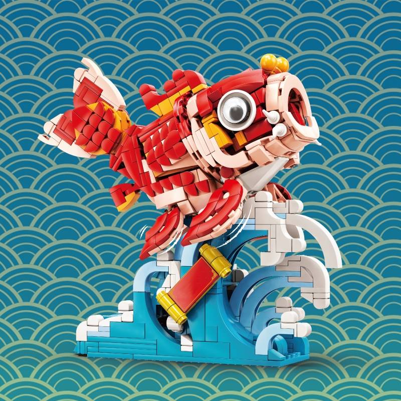 BowLift | Lucky Red Fish Wave Micro Building Set