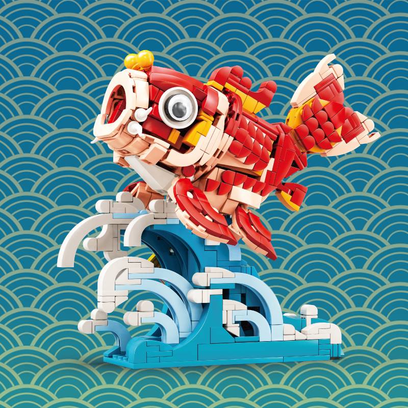 BowLift | Lucky Red Fish Wave Micro Building Set