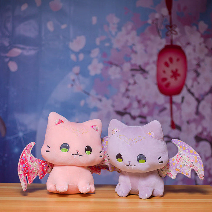 BowLift | Luna & Solis the Kawaii Sakura Cats with Wings Plushies