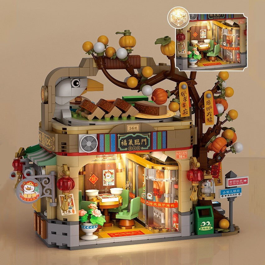BowLift | Mei Mei Panda Peking Duck Restaurant Micro Building Blocks With Lights