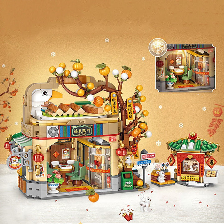 BowLift | Mei Mei Panda Peking Duck Restaurant Micro Building Blocks With Lights