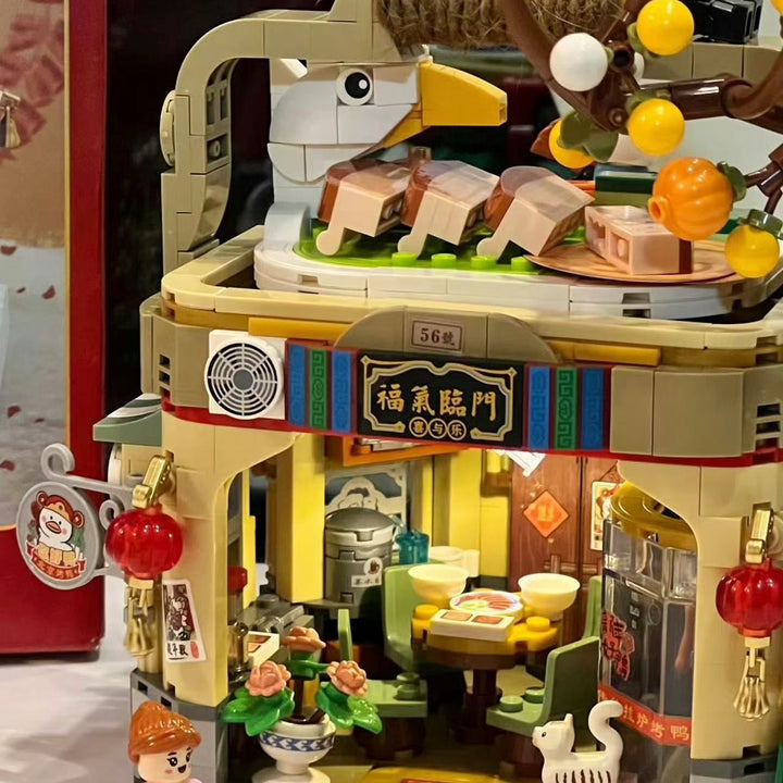 BowLift | Mei Mei Panda Peking Duck Restaurant Micro Building Blocks With Lights