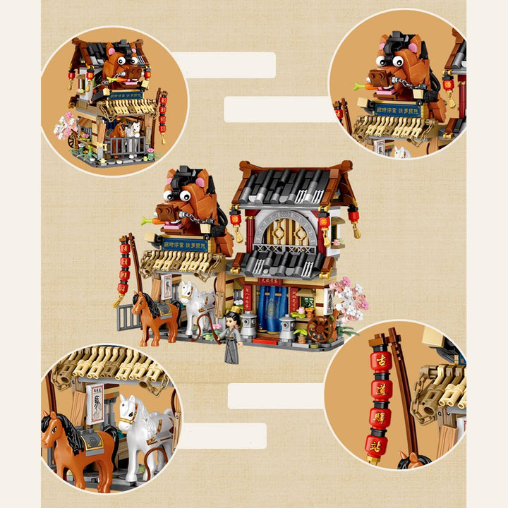 BowLift | Merchant Store & Horse Stable Micro Building Sets Collection
