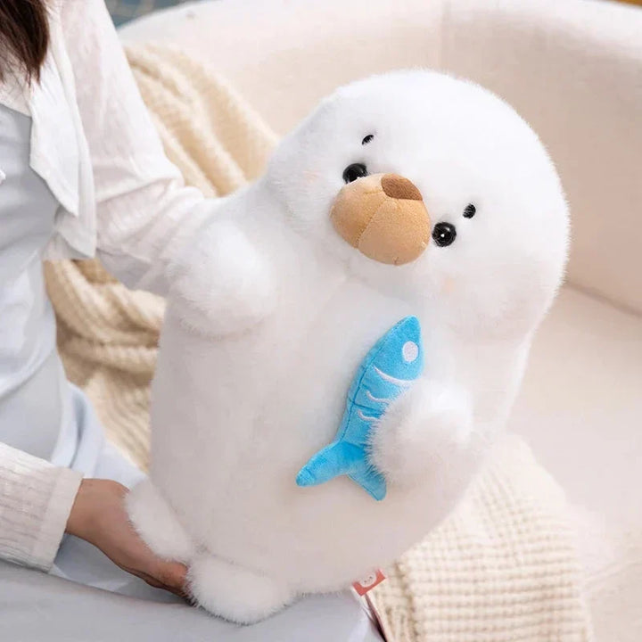 BowLift | Mochi Seal Plushie with Fish