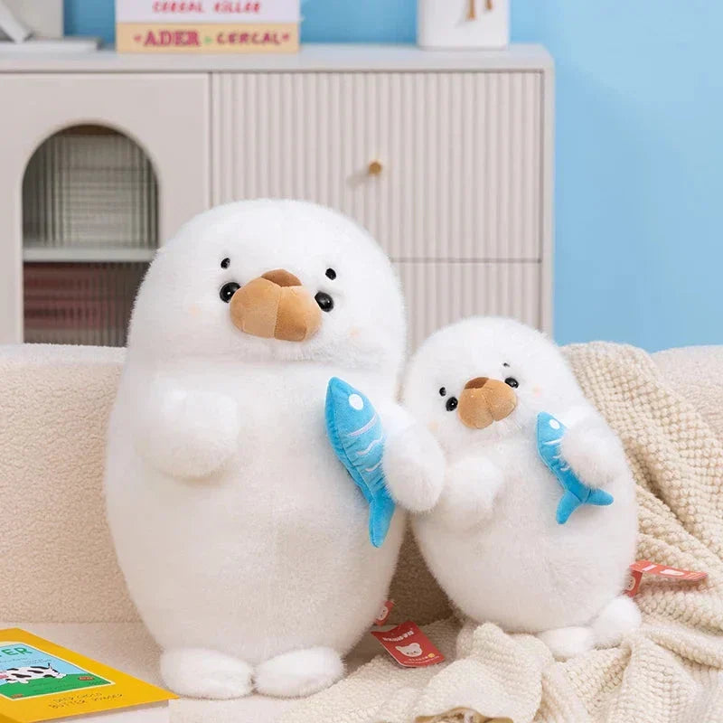 BowLift | Mochi Seal Plushie with Fish