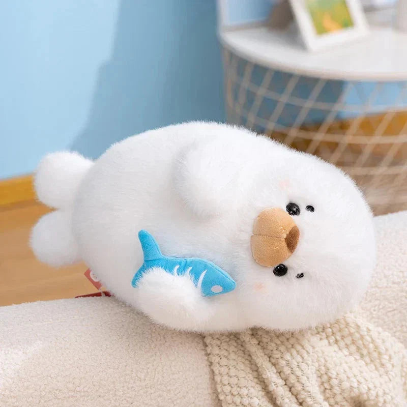 BowLift | Mochi Seal Plushie with Fish