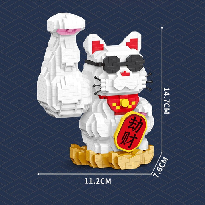BowLift | Muscle Lucky Cat & Kimono Outfit Nano Building Blocks
