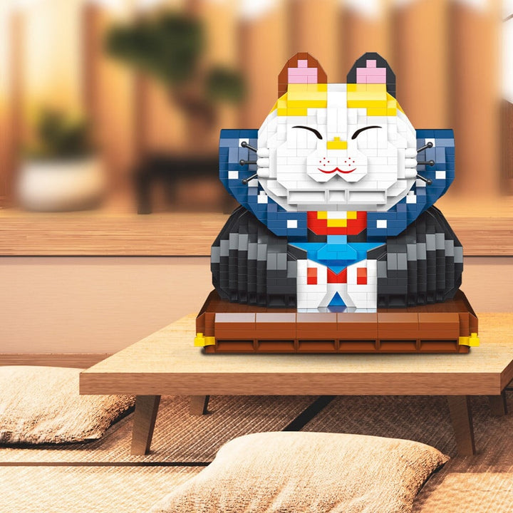 BowLift | Muscle Lucky Cat & Kimono Outfit Nano Building Blocks