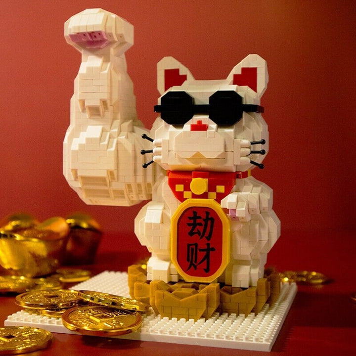 BowLift | Muscle Lucky Cat & Kimono Outfit Nano Building Blocks