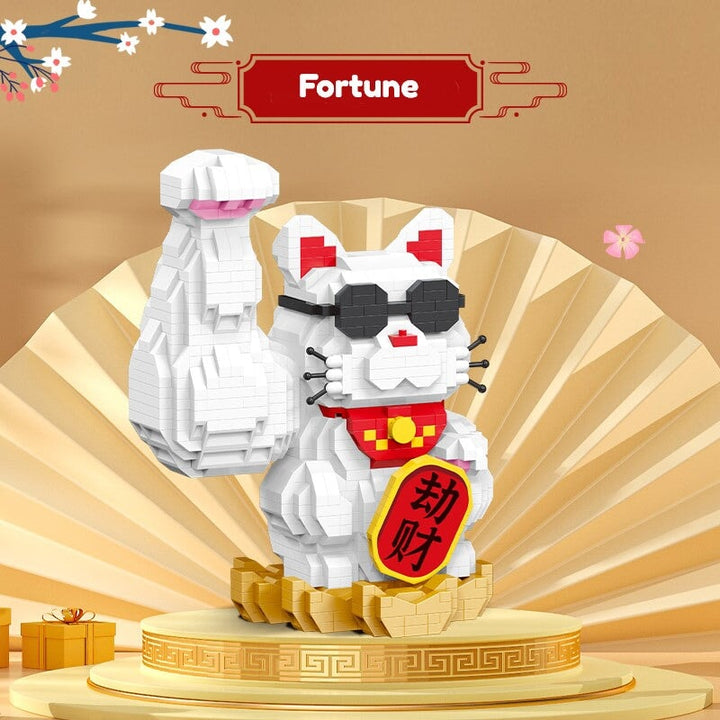 BowLift | Muscle Lucky Cat & Kimono Outfit Nano Building Blocks