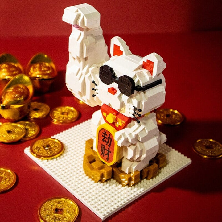 BowLift | Muscle Lucky Cat & Kimono Outfit Nano Building Blocks