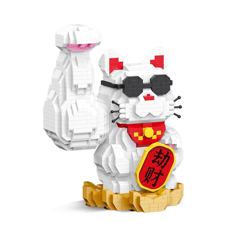 BowLift | Muscle Lucky Cat & Kimono Outfit Nano Building Blocks