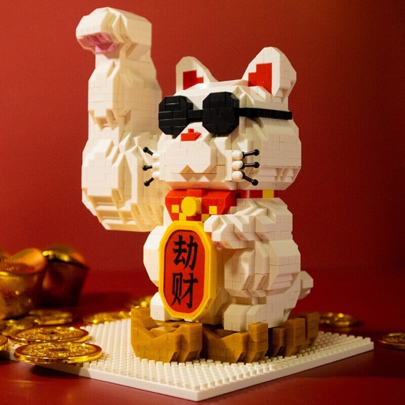 BowLift | Muscle Lucky Cat & Kimono Outfit Nano Building Blocks