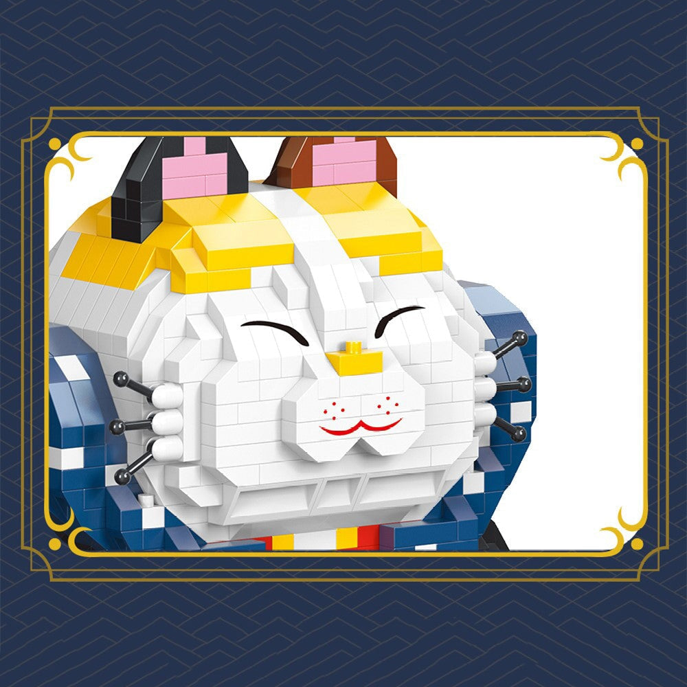 BowLift | Muscle Lucky Cat & Kimono Outfit Nano Building Blocks